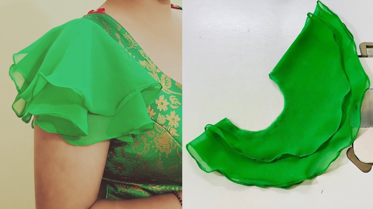 Double Layer Bell Sleeves Cutting and Stitching | Short Umbrella Baju Design | Astin Ki Design