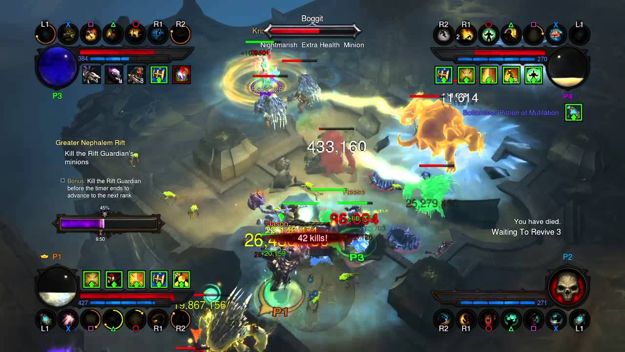 Diablo III: Reaper of Souls – couch coop 4 players PS4 GRIFT27