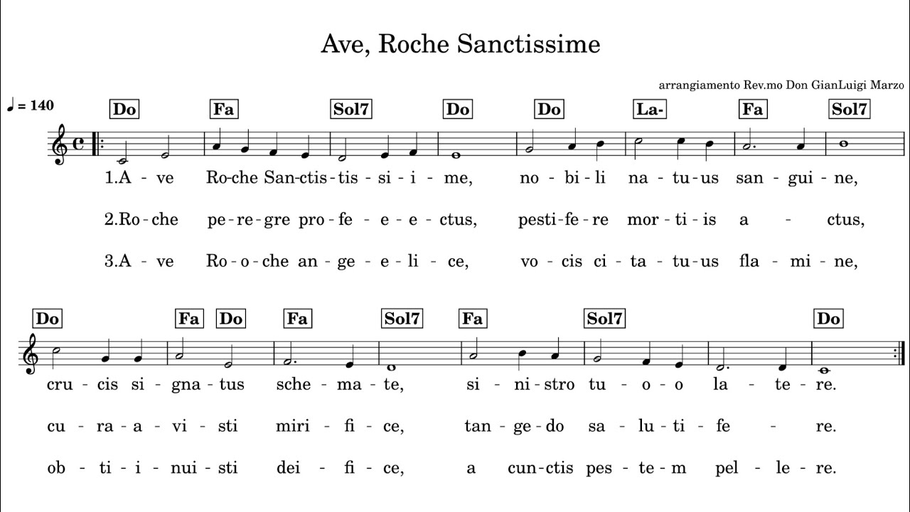 Ave Roche Sanctissime - antico inno a San Rocco cantato e spiegato da don Gianluigi Marzo