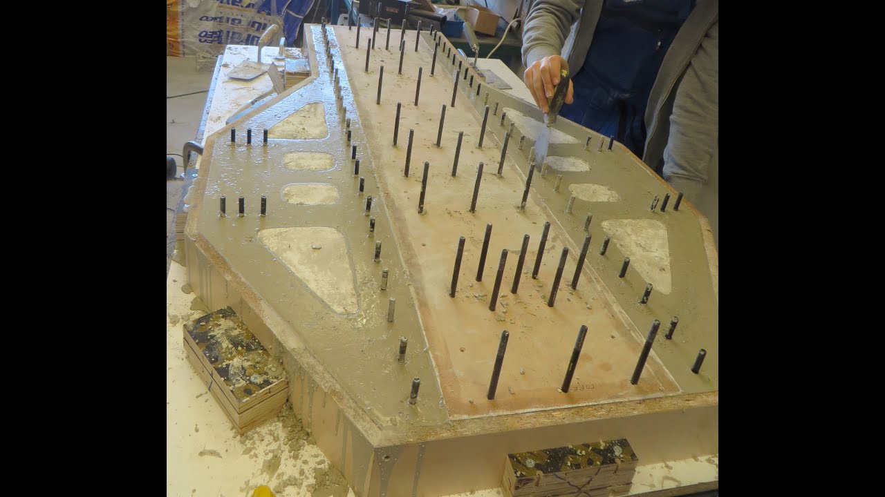 CNC X axis base from UHPC Tegno concrete
