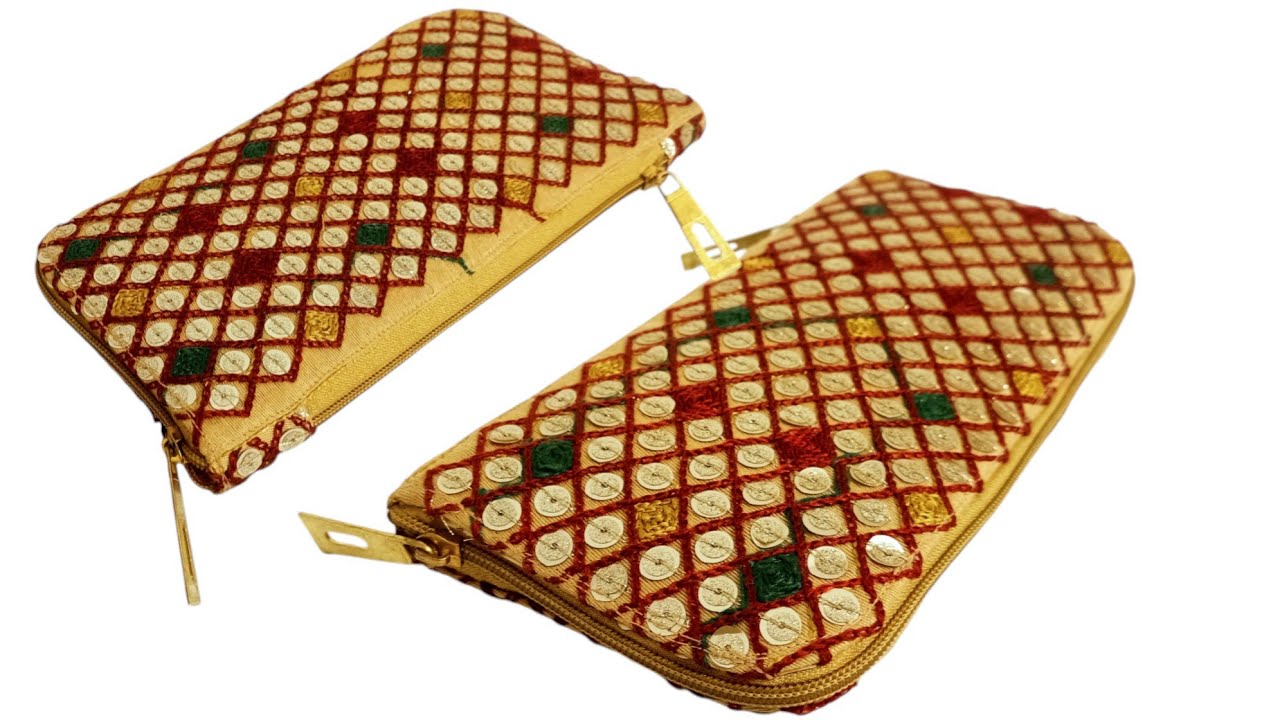 how to make clutch purse at home || clutch purse cutting and stitching