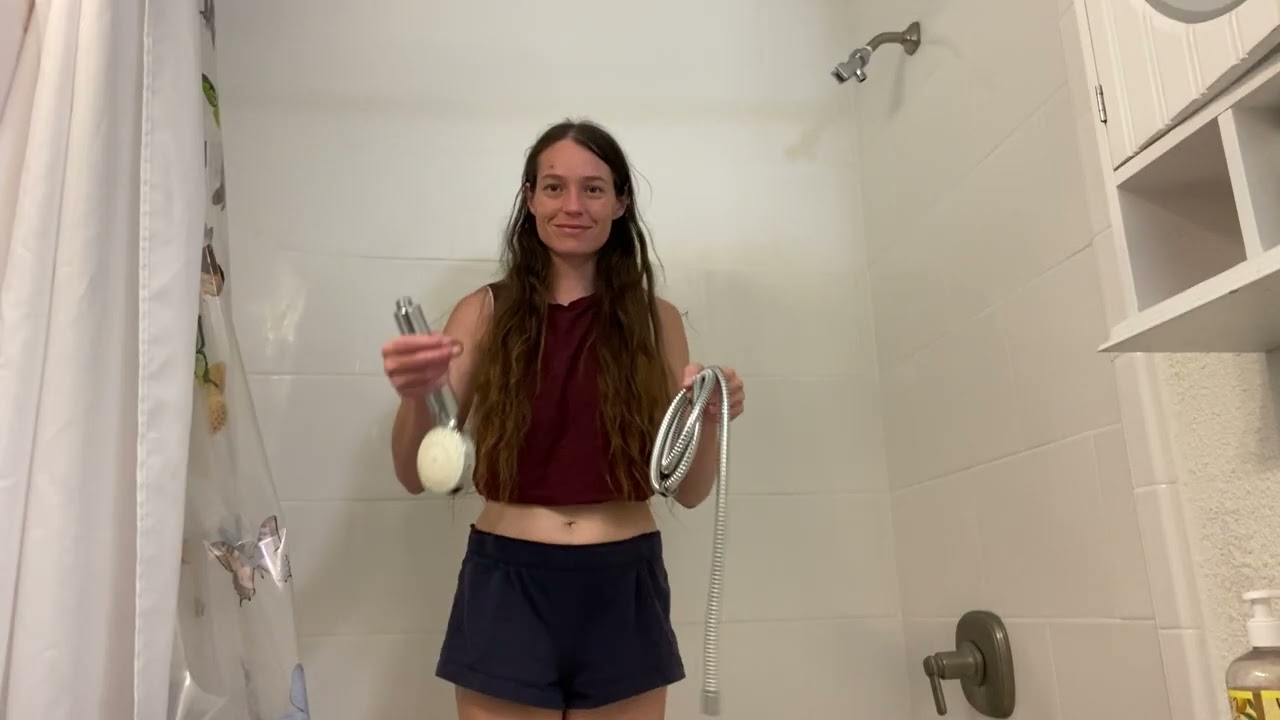 Showered in Rainbows! installing my new shower head :)