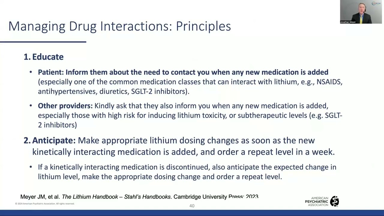 Lithium's Drug Interactions
