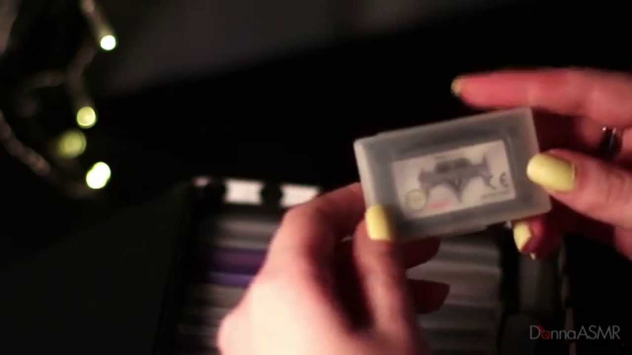 Binaural ASMR. Playing Game Boy Advance SP (Ear-to-Ear Whispering, Button Clicking, No Game Sounds)