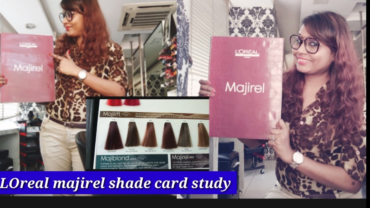 LOreal majirel shade card study - L'Oreal professional hair color -haircut expert Shyama's