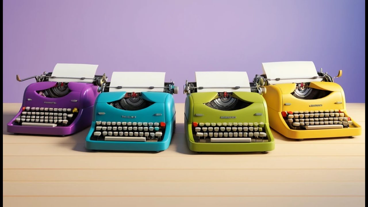 Vijf Kleine Speelgoedtypemachines Tap Tap Tap | Leer Letters & Geluiden