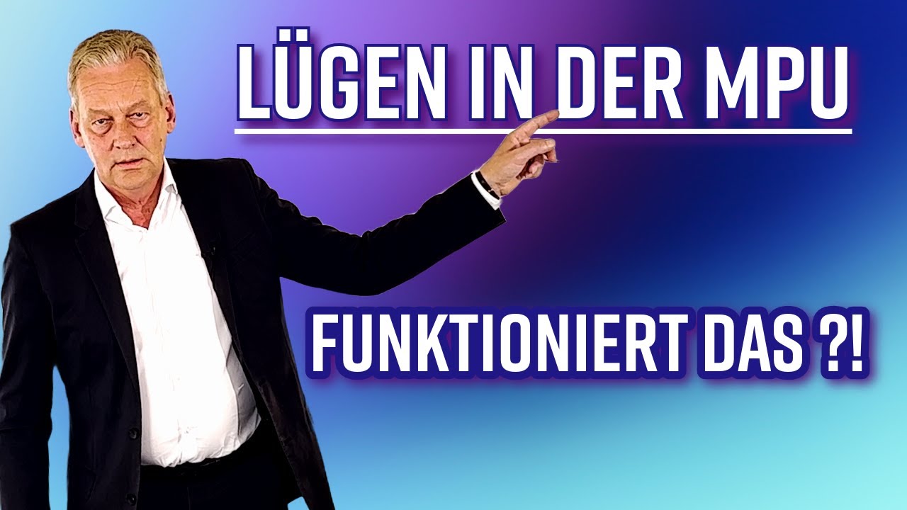 Du sollst nicht lügen sagt ein Gebot. Aber gilt das auch in der MPU ?