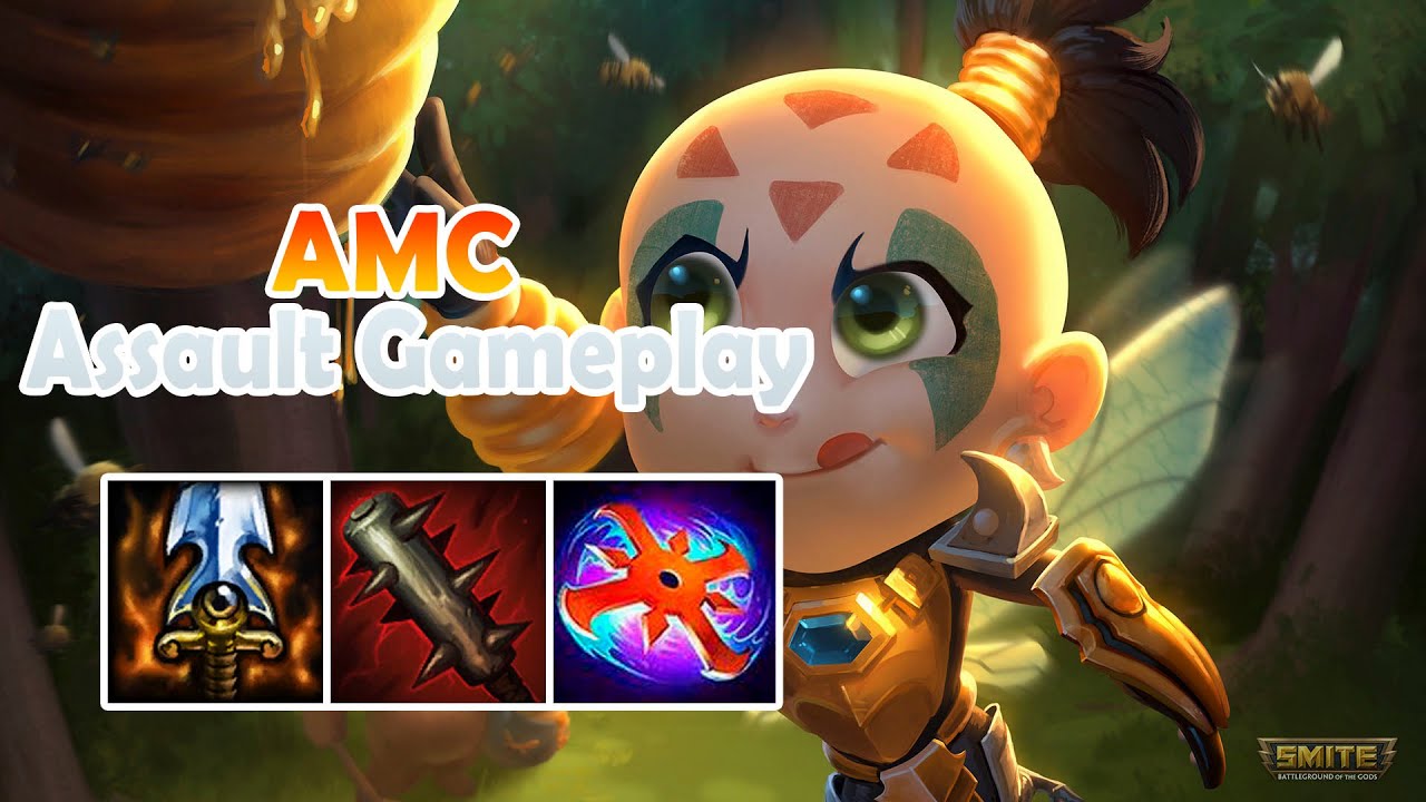 GOT LUCKY WITH  A HUNTER! | Amc Gameplay | (SMITE) Assault