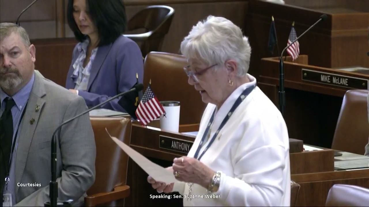 Senator Weber courtesy and honors to U.S. Coast Guard Rescue Swimmer Tyler Jaggers