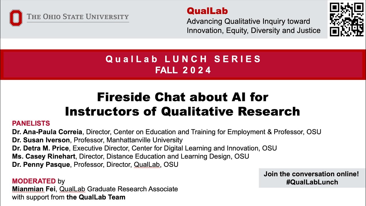 QualLab Lunch: Fireside Chat about AI for Instructors of Qualitative Research
