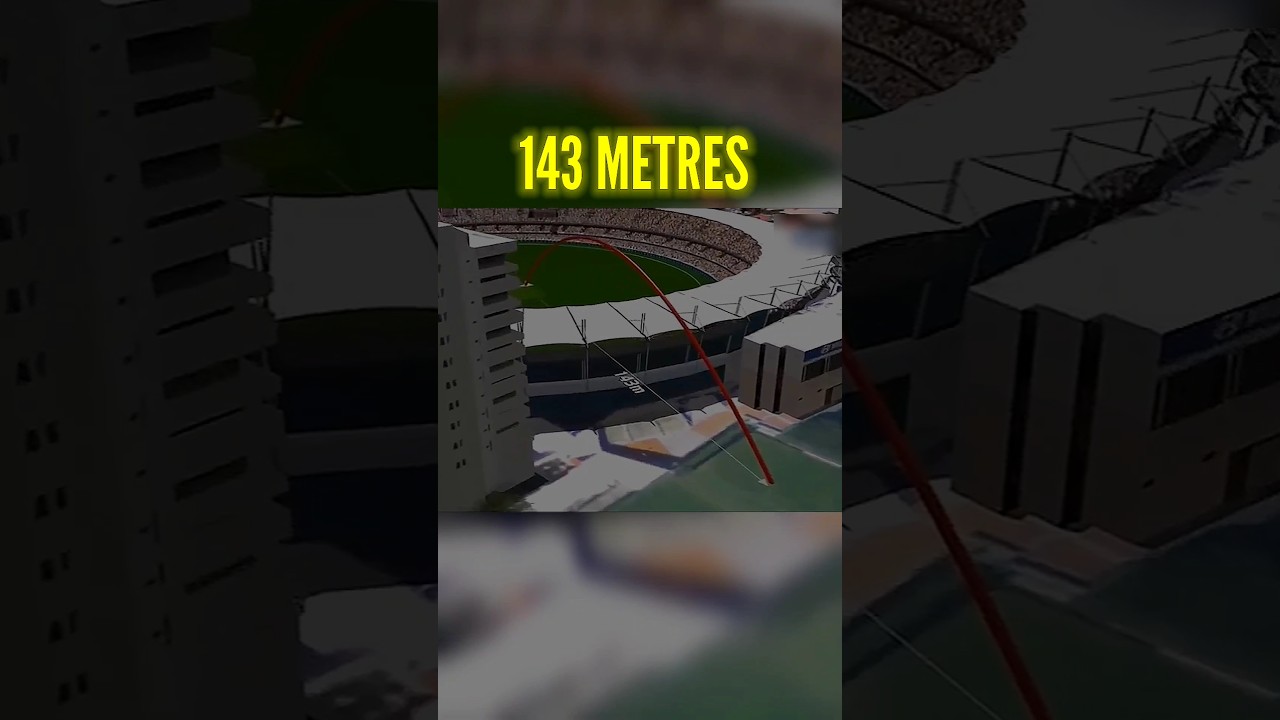 Longest SIX in Cricket History. #shorts
