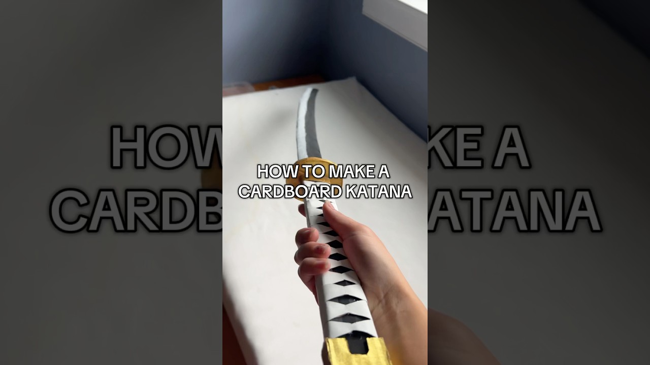 How to make a katana out of cardboard! #cardboard #craft #onepiece #katana #viral #foryou