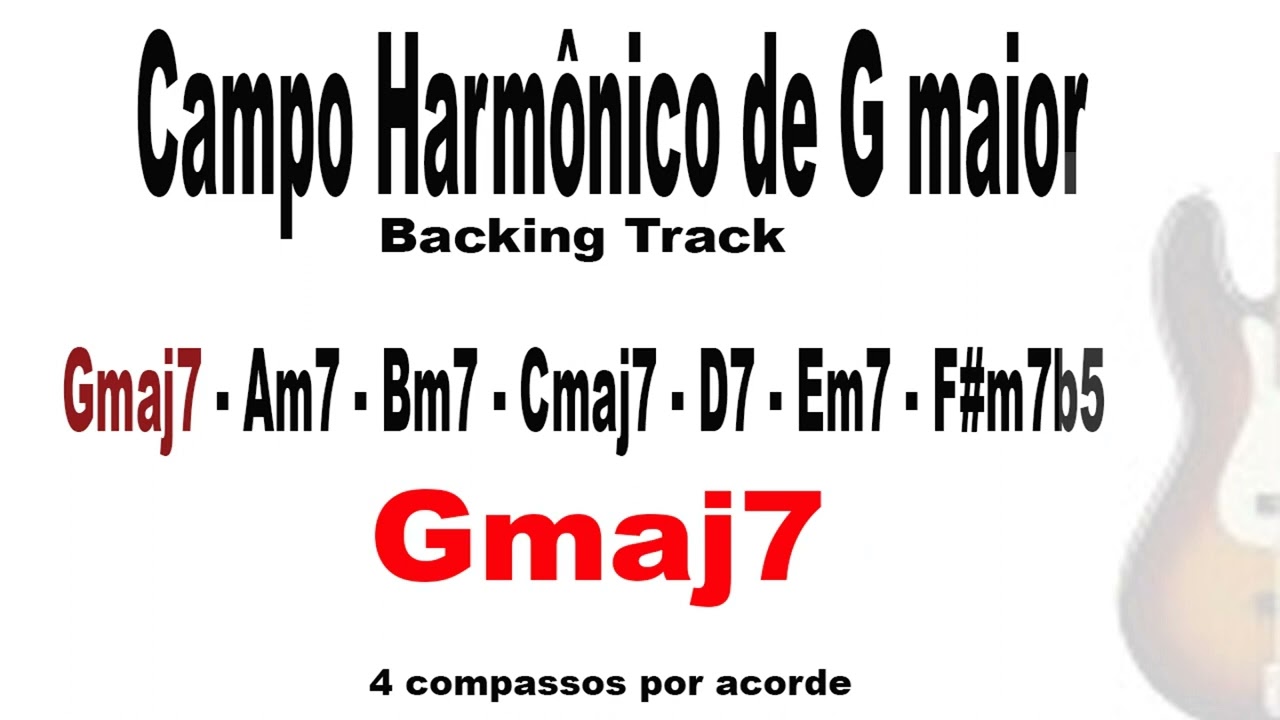 Campo Harmônico de G maior backing track