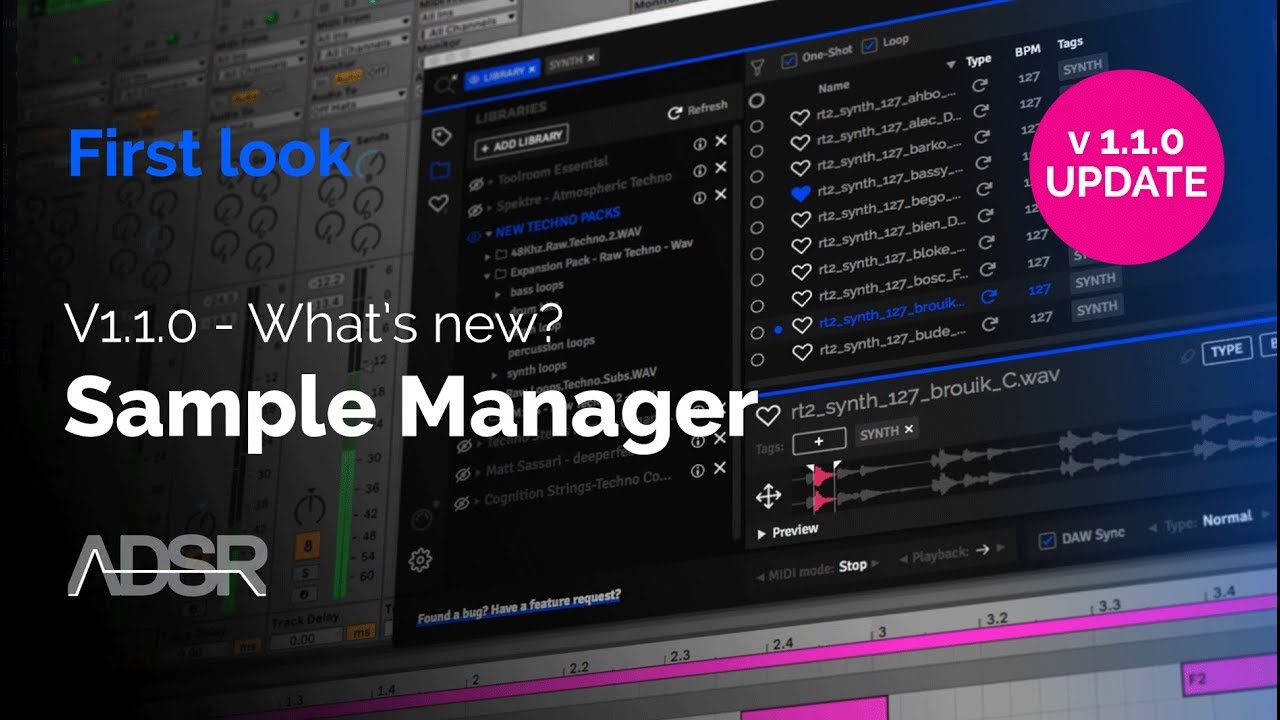 ADSR Sample Manager v1.1.0 update - First look ( + FREE plug-in Download )
