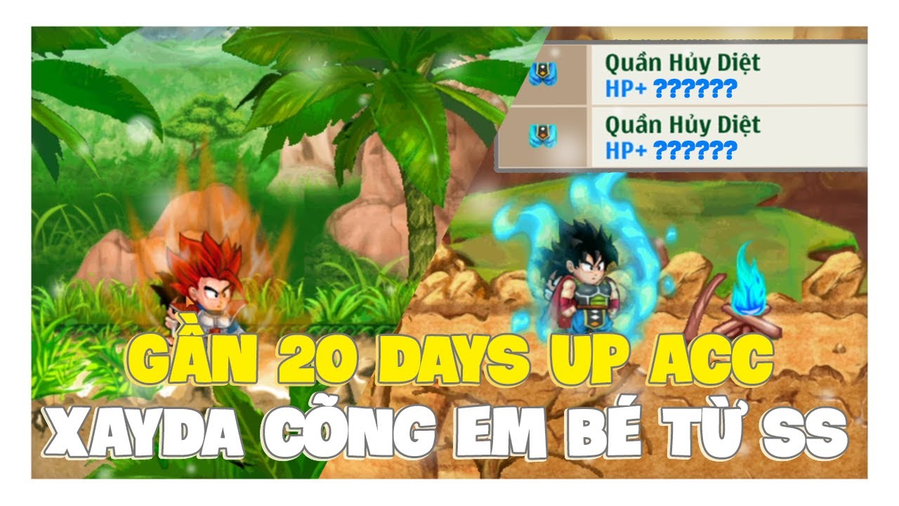 Ngọc Rồng Online - Gần 20 Ngày Up Xayda Đeo Em Bé Chơi HP Từ Sơ Sinh !