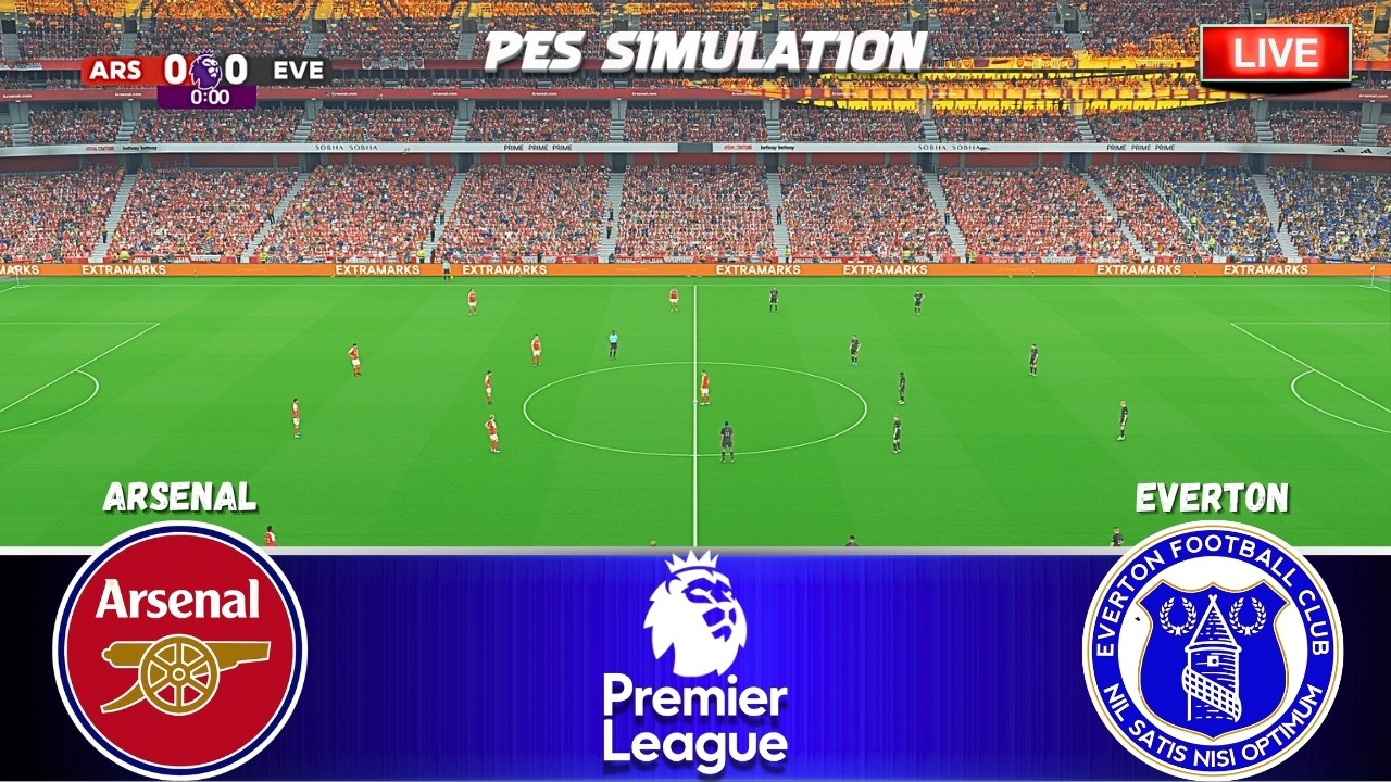 🔴Арсенал против Эвертона | Матч английской Премьер-лиги 2025/26 | Геймплей PES 2021 #epl