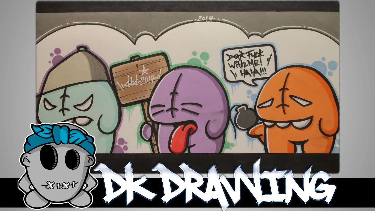 How to draw my new graffiti character Part 2