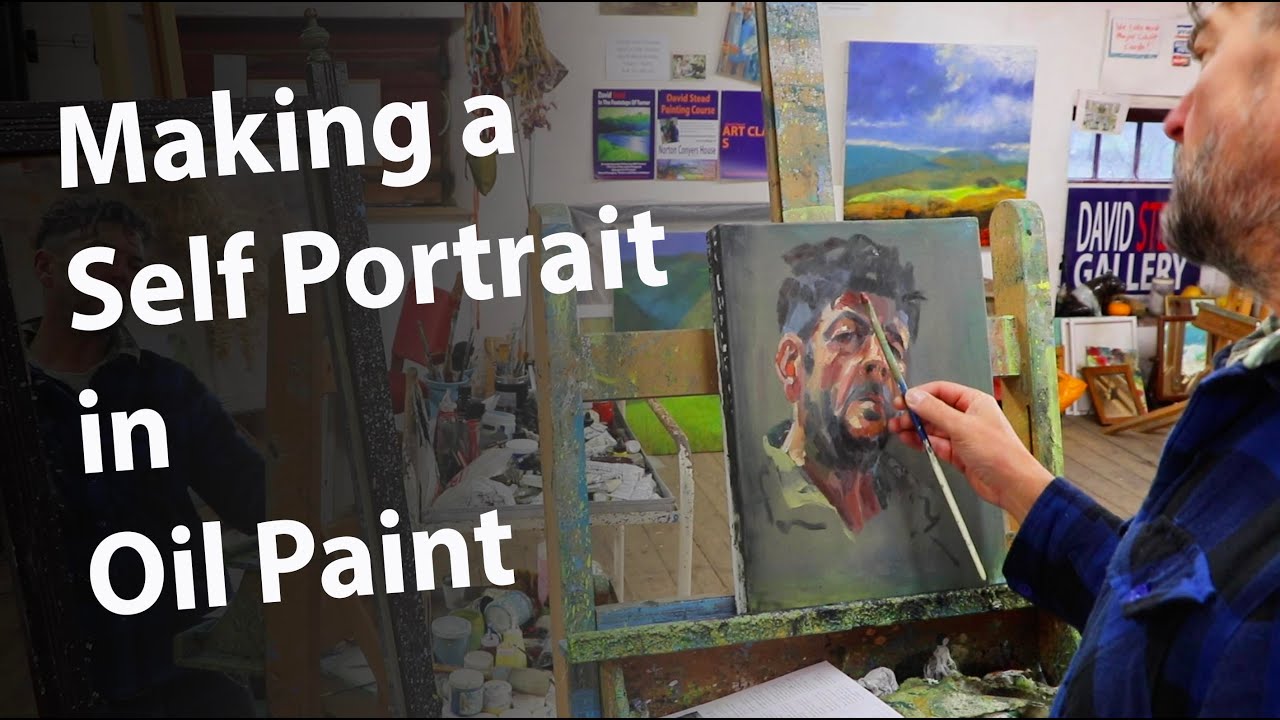 Making a self portrait in oil paint