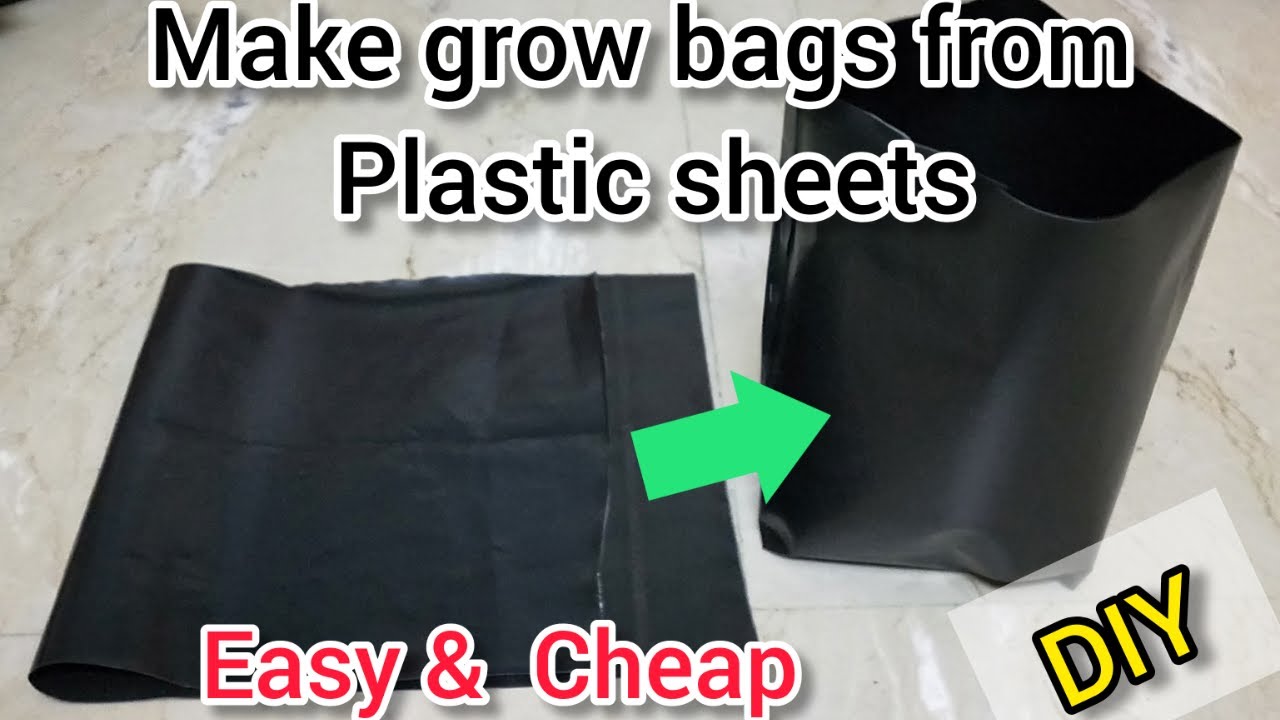 How to to make grow bags at home | Grow bags from plastic sheet at home | Low cost grow bags at home