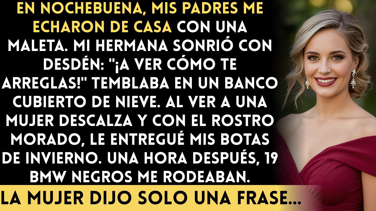 Echada de mi casa en Nochebuena—Mi hermana se rió… hasta que una mujer descalza lo cambió todo...