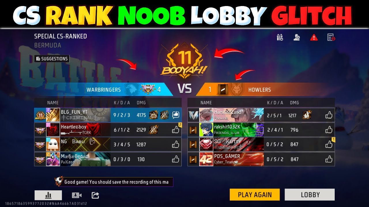 HOW TO GET NOOB LOBBY GLITCH CS RANK || NOOB LOBBY TRICK FREE FIRE CS RANKED || NOOB LOBBY TRICK CS