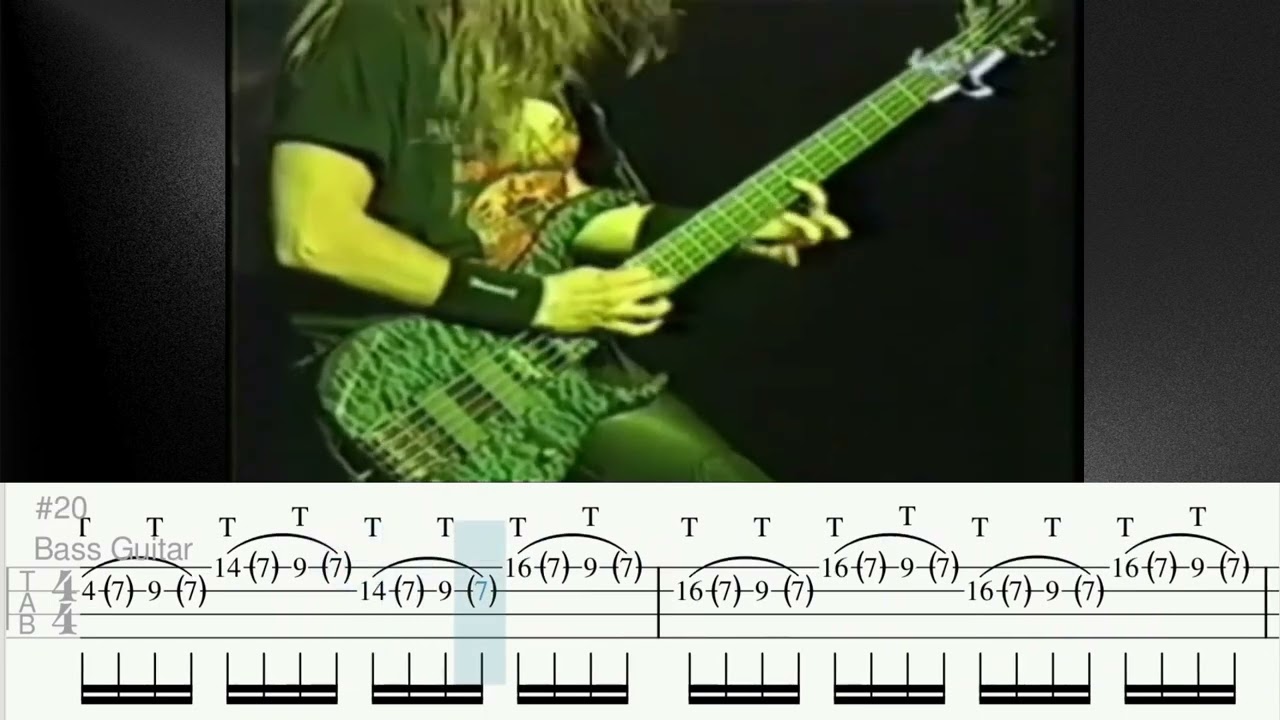 CRAZY David Ellefson Bass Solo + TABS (Megadeth live, Santiago, Chile - 1995)
