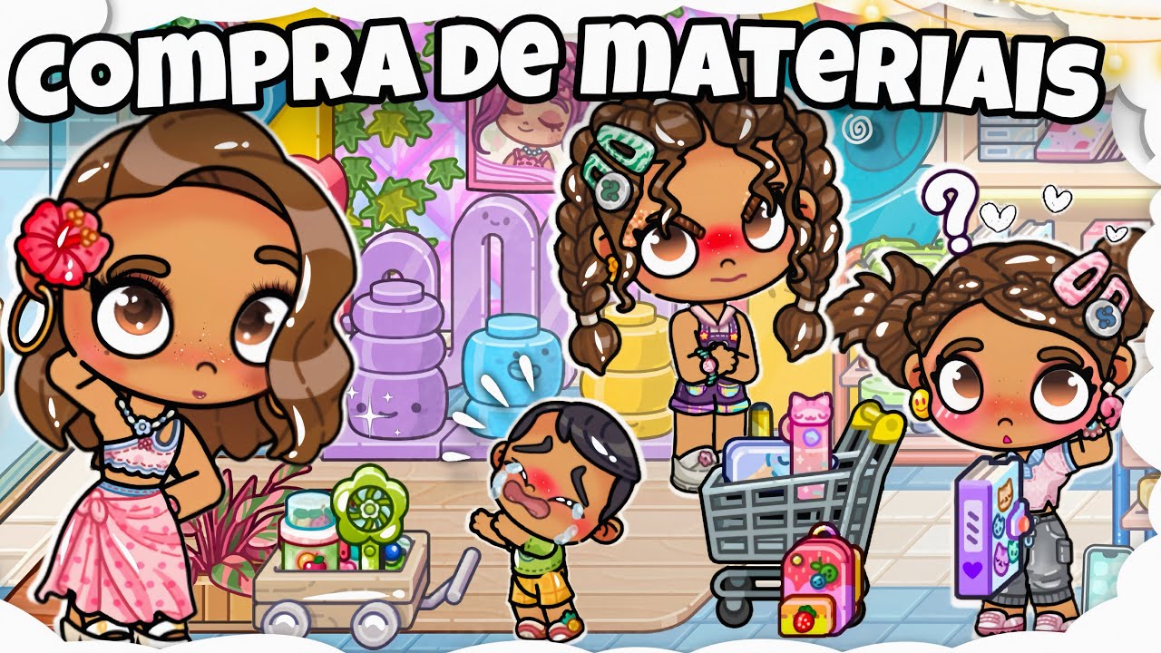 ⋆˚꩜ROTINA CAÓTICA NA VOLTA ÀS AULAS: O ALVOROÇO NA PAPELARIA!🛍️O RESGATE DO GAEL! AVATAR WORLD PAZU✨