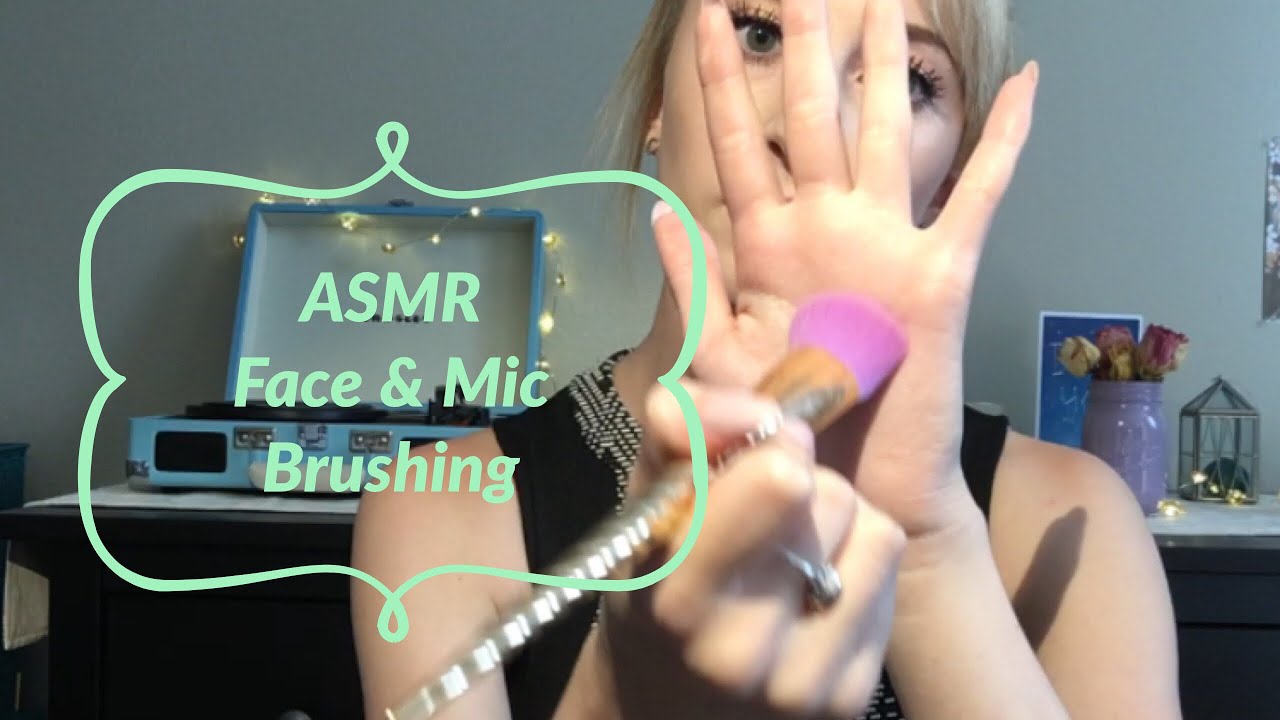 [ASMR] Makeup Brush Collection (face and mic brushing, whispering)