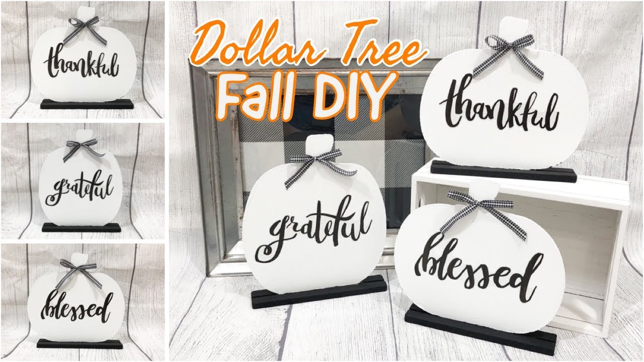 FARMHOUSE FALL DECOR | DOLLAR TREE DIY