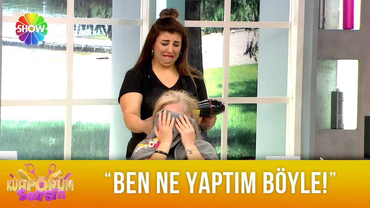 Evrim modelinin saçının istediği gibi olmadığını kabul ediyor! | Kuaförüm Sensin