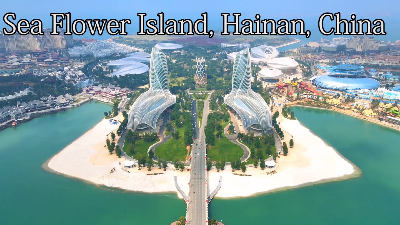 Hainan Haihua Island, China (the world's largest artificial tourist island with a flower shape)