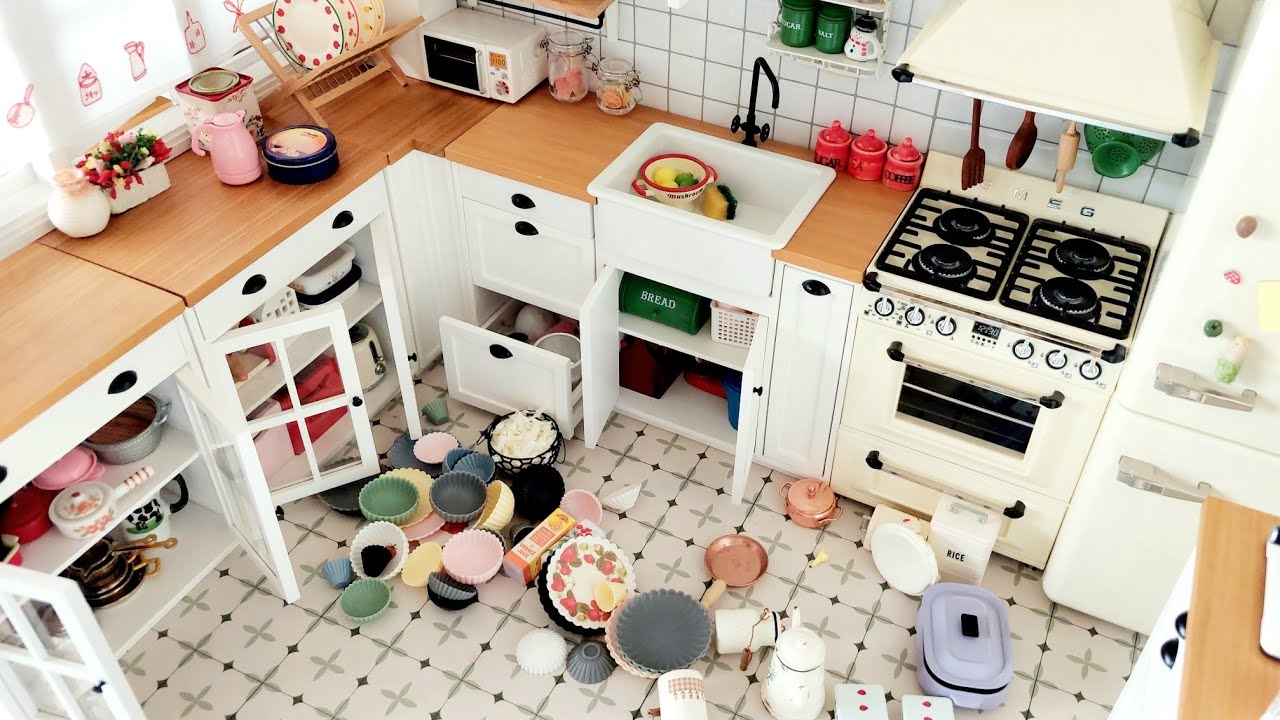 Mini kitchen cooking 💙 Cute Small kitchen 🩷 miniature kitchen 