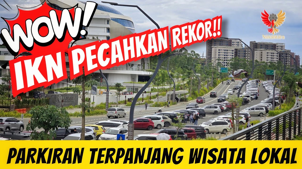 Ribuan Mobil Masuk IKN, Parkiran Membludak Sampai Depan Istana Presiden
