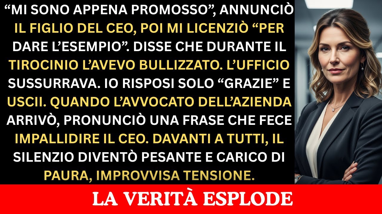 Il figlio del CEO mi ha licenziato io l’ho ringraziato e il karma ha fatto il resto