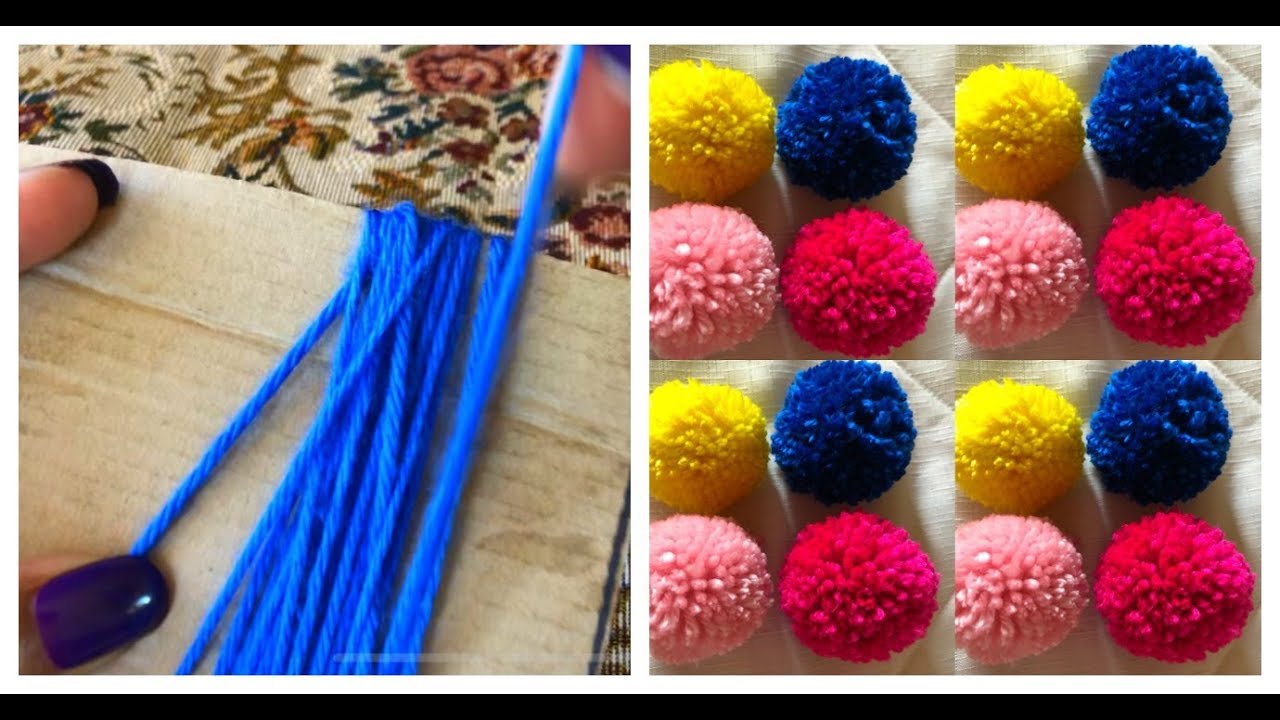 POMPONES:  La Forma Más Fácil Que Existe Para Hacerlos