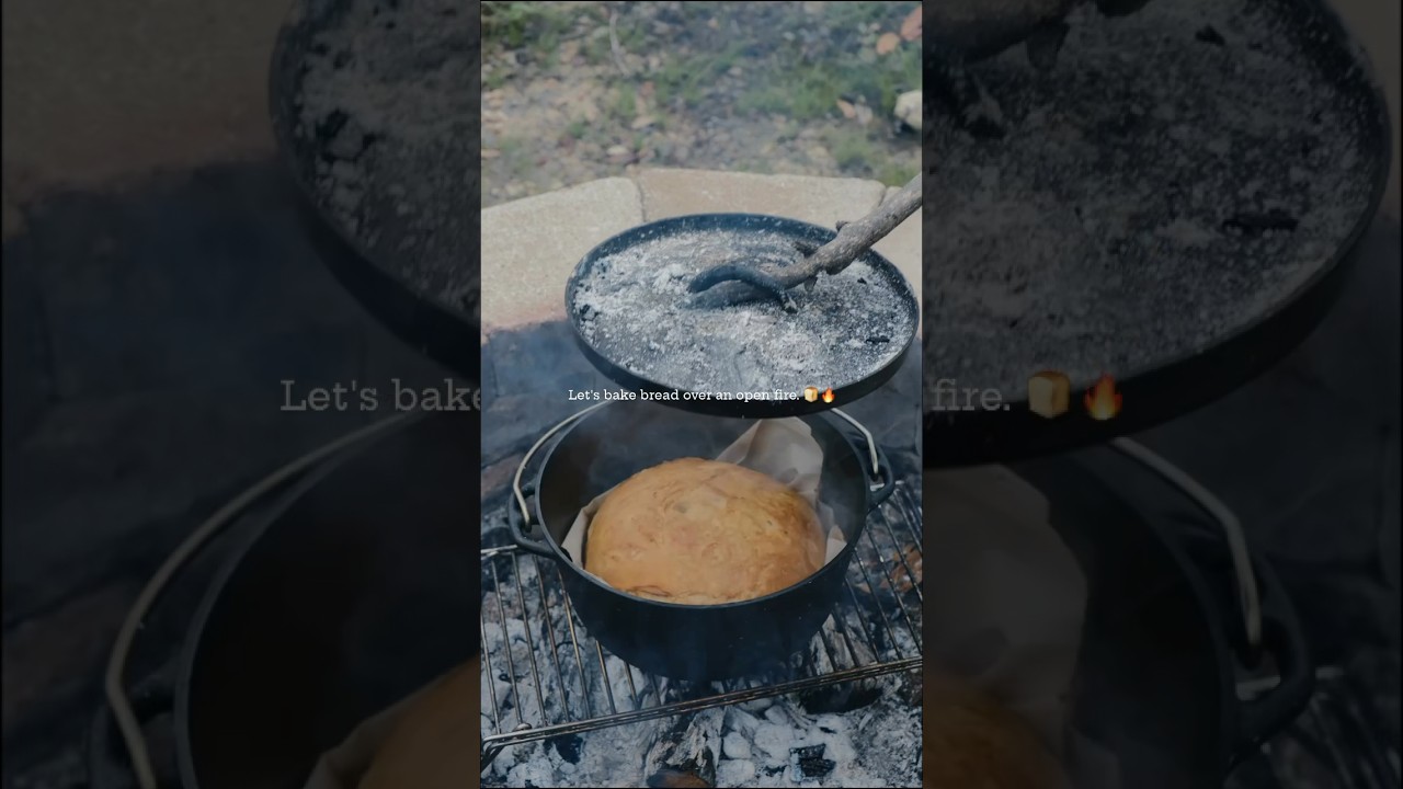 Let's bake bread over an open fire. 🍞🔥