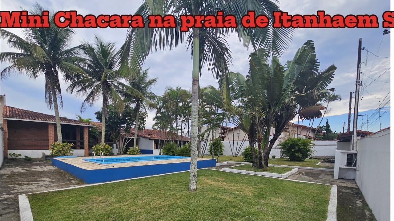 Mini Chacara a 300 metros da praia em Itanhaem SP Bairro Bopiranga.