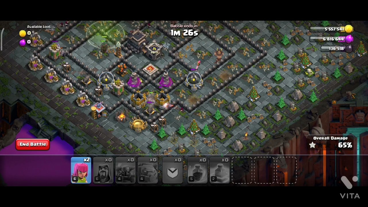 Clash of clans 2013 challenge attack strategy | easily 3 star 2013 in 2 minutes | COC event attack