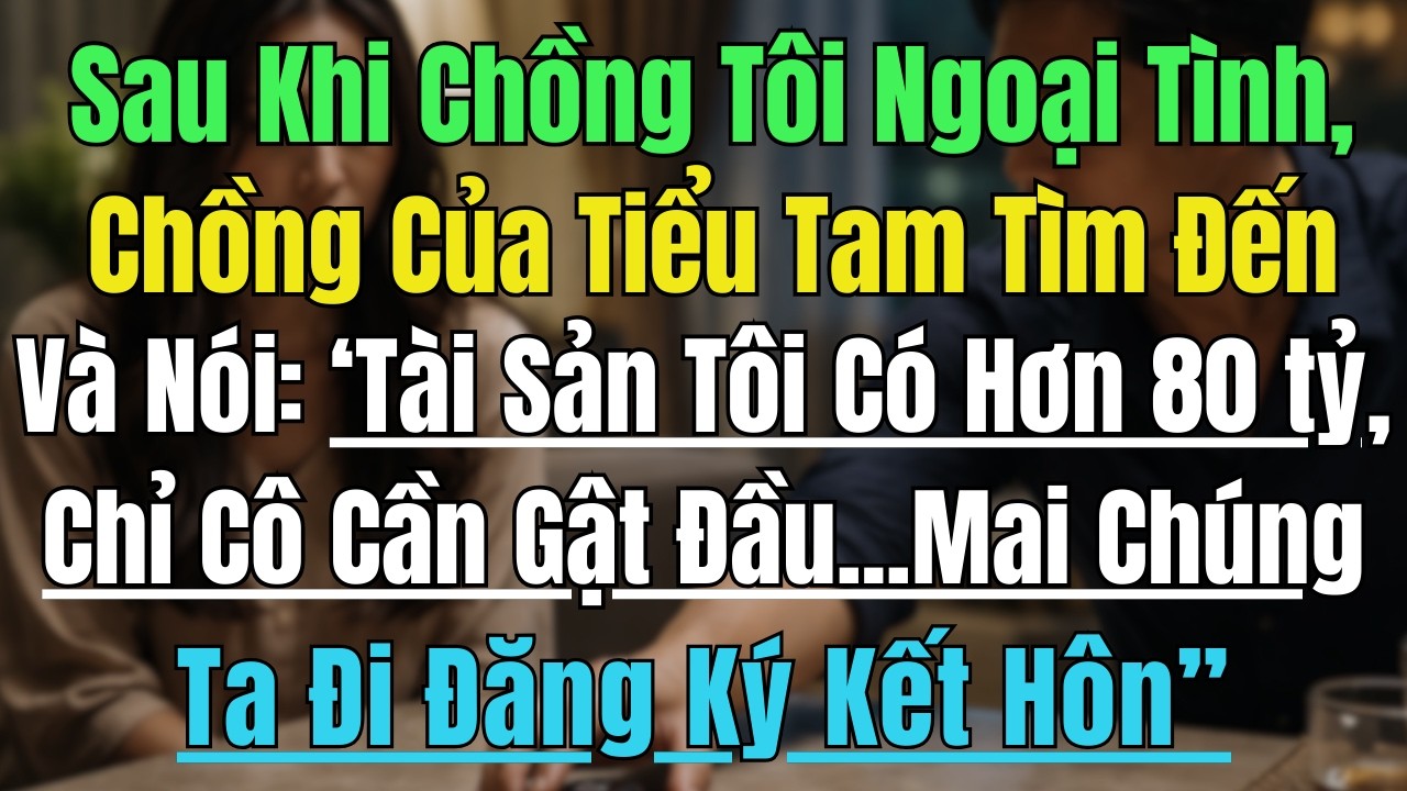 Sau Khi Chồng Ngoại Tình, Chồng Của Tiểu Tam Tìm Đến Tôi Và Nói: “Tài Sản Tôi Hơn 80 Tỷ, Cô Chỉ...