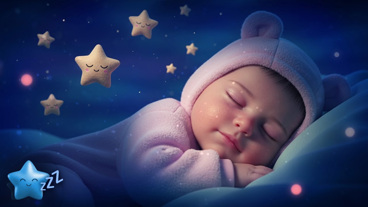 Baby Sleep Music 🌙 Baby Settles Fast in 3 Minutes ✨ Calm Night 🎶 Mozart & Brahms