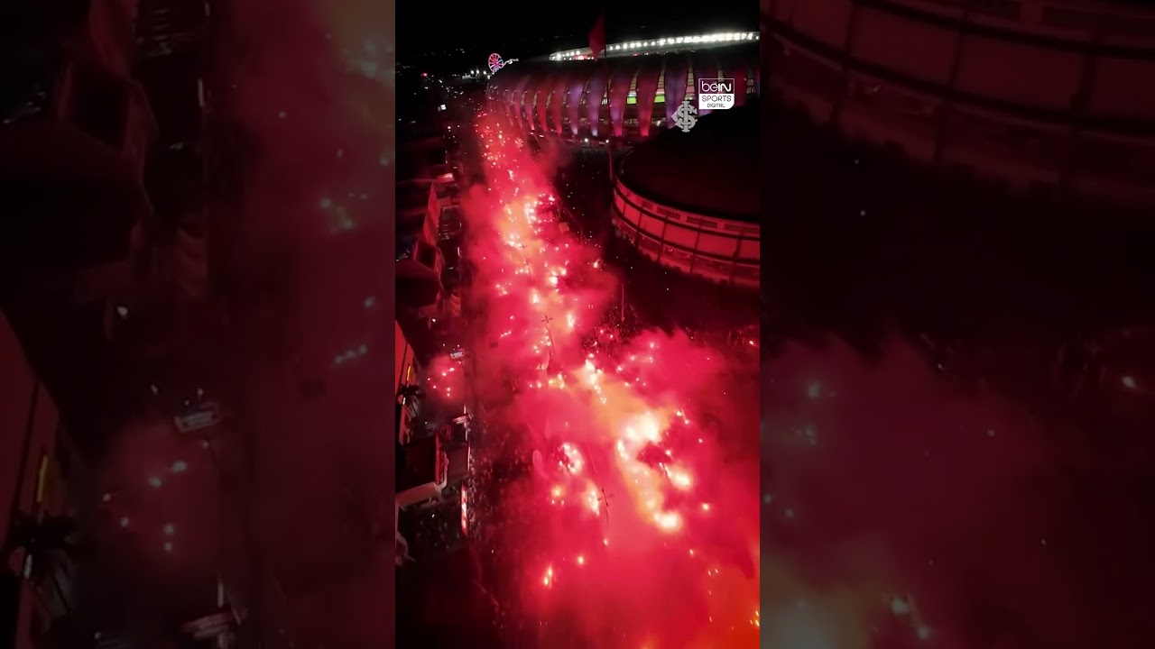 Tremendo recibimiento a Internacional en el Beira-Rio antes de enfrentar a Flamengo ⚽️🔥