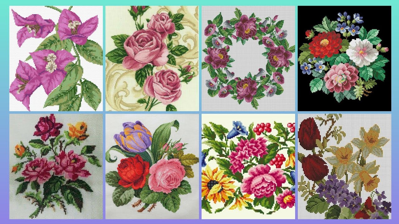 Gorgeous cross stitch patterns /countable embroidery #charsutikarhai/latest dosuti design ideas2026