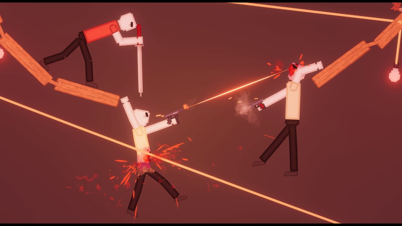 Humans Fight On Fragile Buildings In People Playground