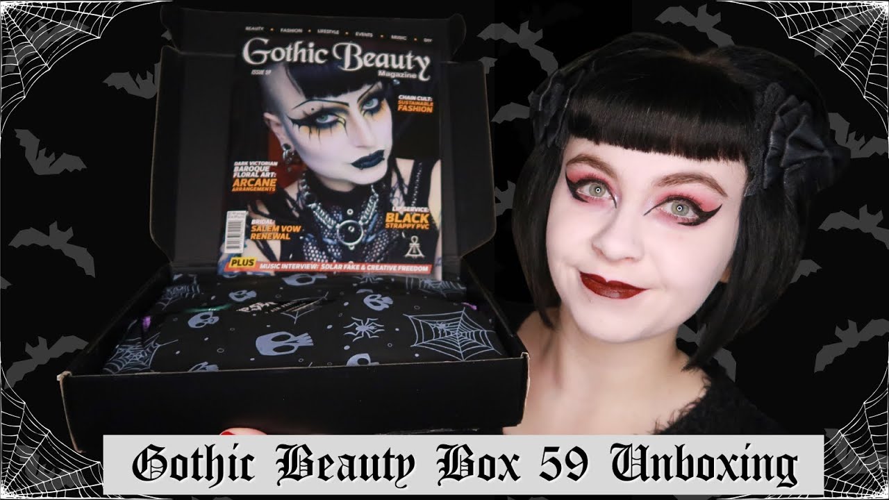 GOTHIC BEAUTY BOX UNBOXING | Goth Makeup & Accessories | Gothic Magazine | Box 59