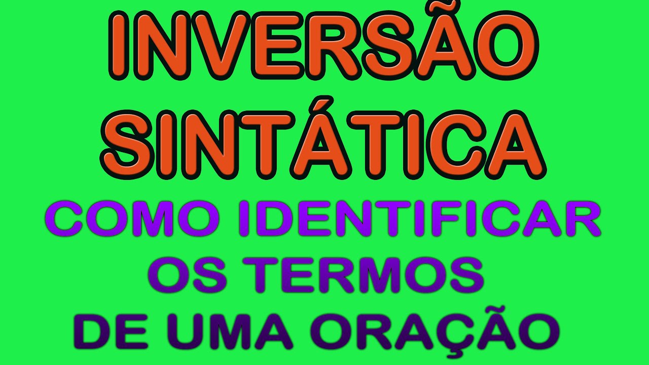 Inversão Sintática - Análise Sintática