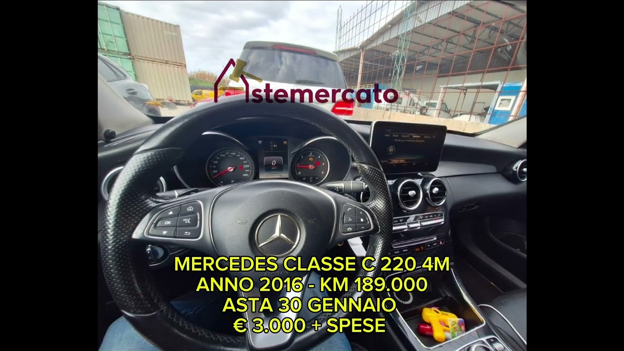 MERCEDES CLASSE C 220 4MANNO 2016 - KM 189.000ASTA 30 GENNAIO € 3.000  dettagli sul nostro sito!!