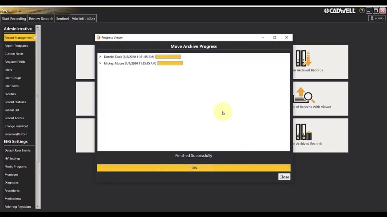 Arc Administration: Moving Archived Records - Arc 2.2