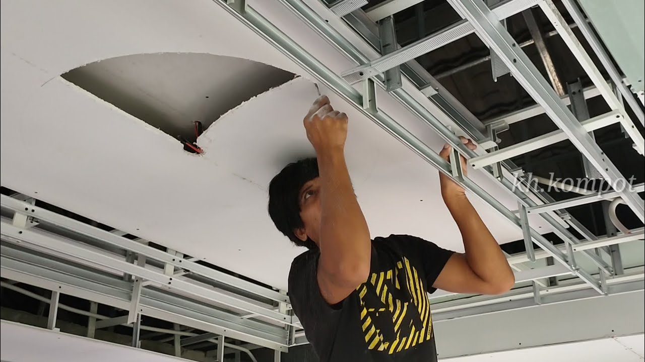 Ceiling ការងារពិដានសំរាប់ផ្ទះ៥គុណ១២ម៉ែត្រ kh.kompot