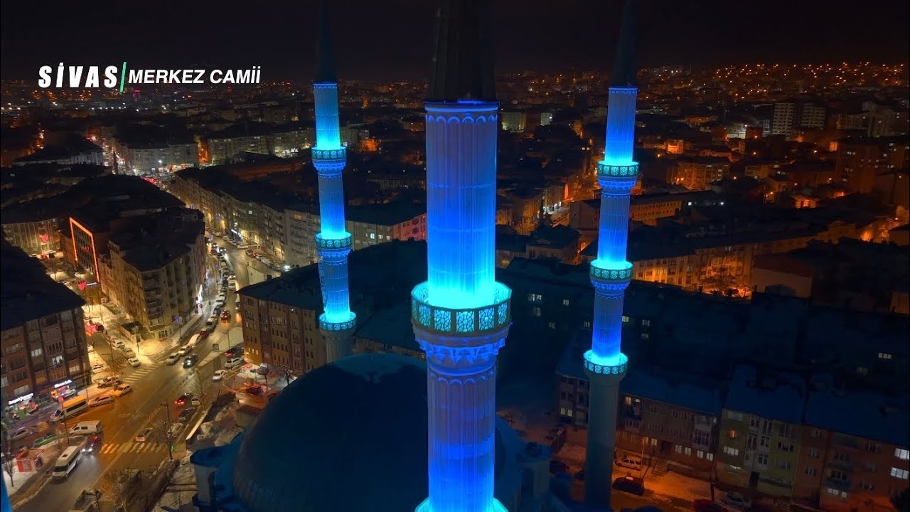 Sivas Yeni Merkez Camii Işıl Işıl Drone &Ccedil;ekimlerimiz