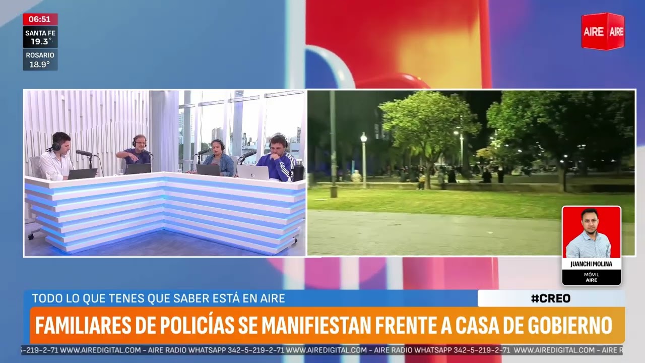 RECLAMO POLICIAL en Santa Fe: PROTESTAS frente a Casa de Gobierno y pedido de recomposición salarial